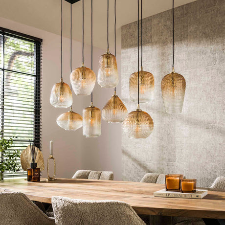 Amber Glow Hängelampe mit 9 Schirmen - Prime Möbel