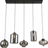 Ava Rauchglas-Hängelampe 5-Light Mix - Prime Möbel
