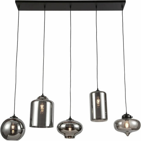 Ava Rauchglas-Hängelampe 5-Light Mix - Prime Möbel