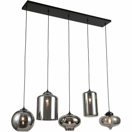Ava Rauchglas-Hängelampe 5-Light Mix - Prime Möbel