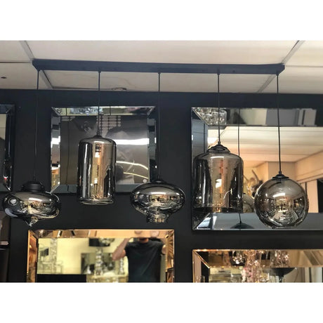 Ava Rauchglas-Hängelampe 5-Light Mix - Prime Möbel