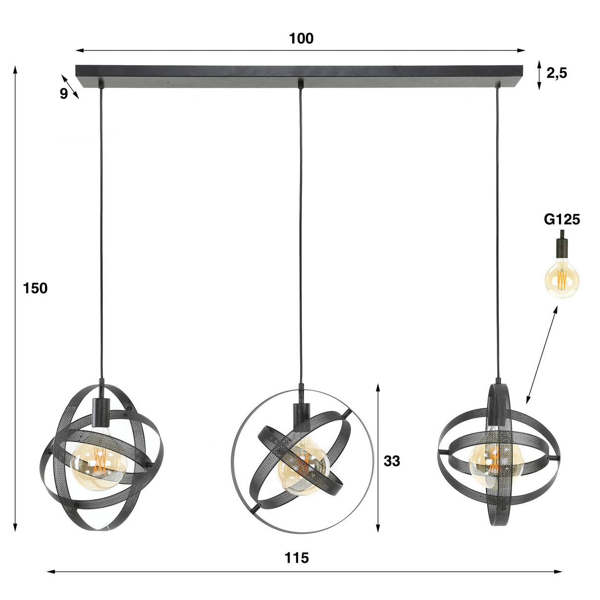 Cosmos Mesh Hängelampe Flexibles Design - Prime Möbel