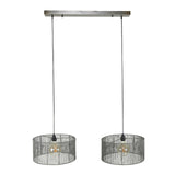 Hängelampe 2L mit Lampenschirm aus Metall 120cm - Prime Möbel