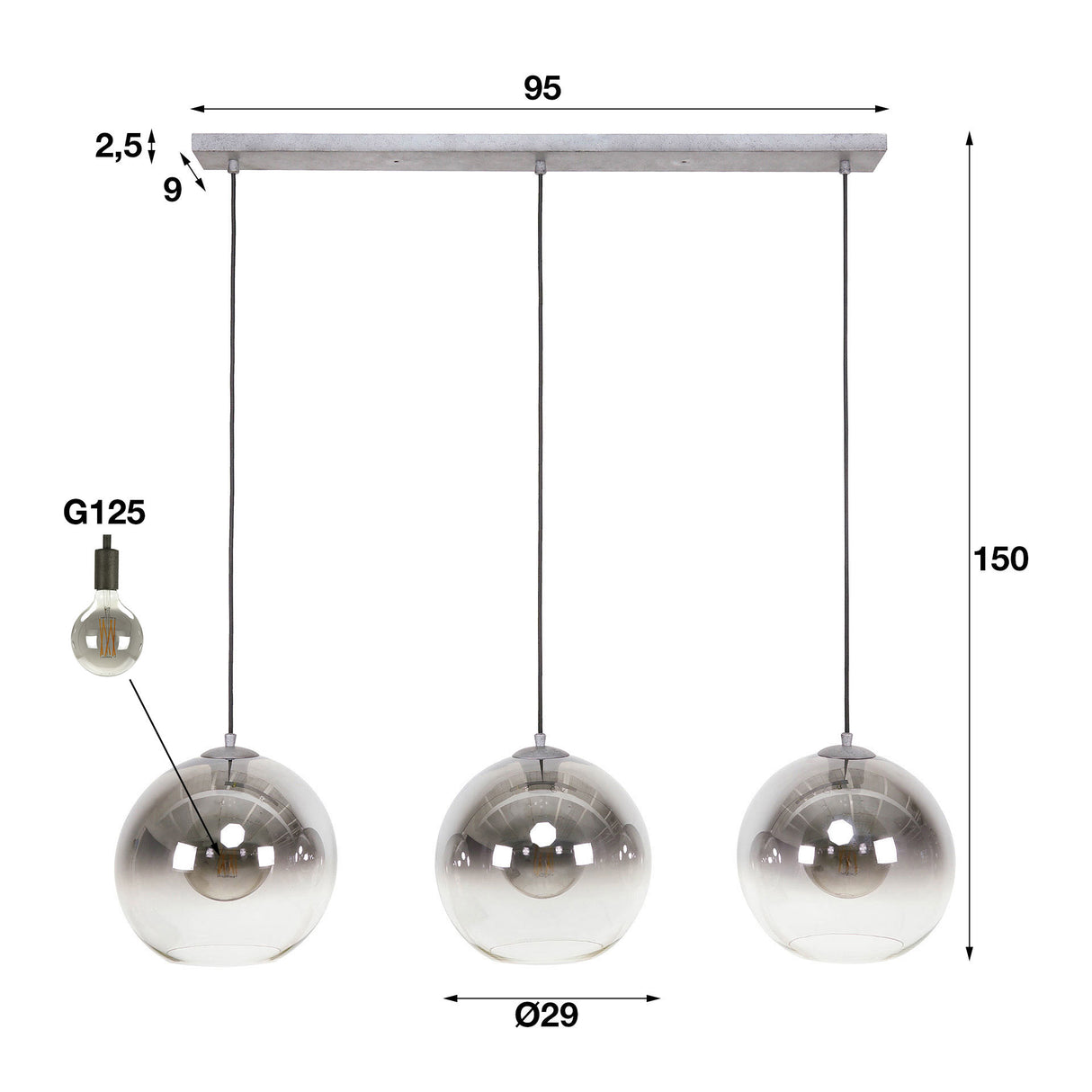 Hängelampe Bubble Shaded Stilvolle Beleuchtung Farbverlauf - Prime Möbel