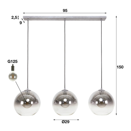 Hängelampe Bubble Shaded Stilvolle Beleuchtung Farbverlauf - Prime Möbel