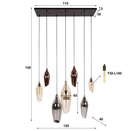 Hängelampe Cocoon Mix Glas Stilvoller Blickfang für Ihr Zuhause - Prime Möbel
