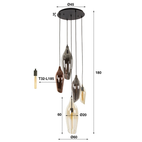 Hängelampe Hot Cocoon Mix Glass Prime Möbel