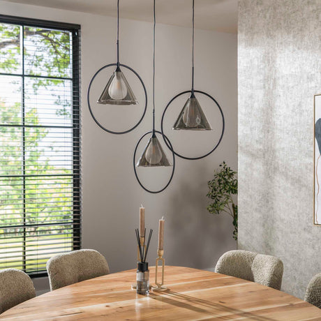 Hängelampe Olymp – Gestuftes Design mit Rauchglas-Schirmen Prime Möbel