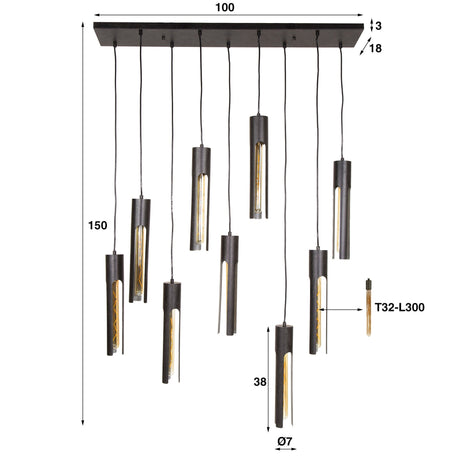 Hängelampe Tube Modernes Design Prime Möbel