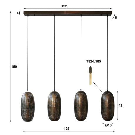 Hängelampe Kosmisch 125cm - Prime Möbel