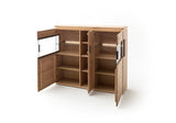 BARCELONA Highboard Eiche Massiv 150 x 128 x 37 cm Prime Möbel