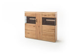 BARCELONA Highboard Eiche Massiv 150 x 128 x 37 cm Prime Möbel