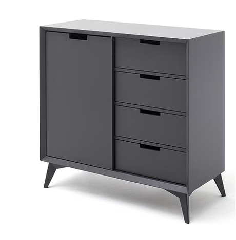 Highboard Nemanja grau matt 93x92x40 cm Prime Möbel