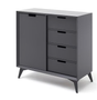 Highboard Nemanja grau matt 93x92x40 cm Prime Möbel