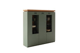 Moniz Highboard LED Salbei Grün&Eiche 138x144cm Prime Möbel