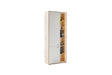 Santerno Kombi-Vitrine LED Weiss/Viking Oak 78x197cm Prime Möbel