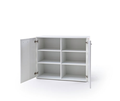 GRANADA Kommode Weiss/Wotan Eiche 122 x 94cm Prime Möbel