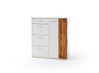GRANADA Kommode Weiss/Wotan Eiche 131x84cm Prime Möbel