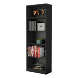 4R Home Regal aus Melamin, 5-fach schwarz - Prime Möbel