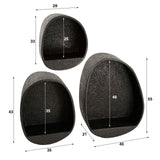 Wandregal 3er-Set Tropfenform - Prime Möbel