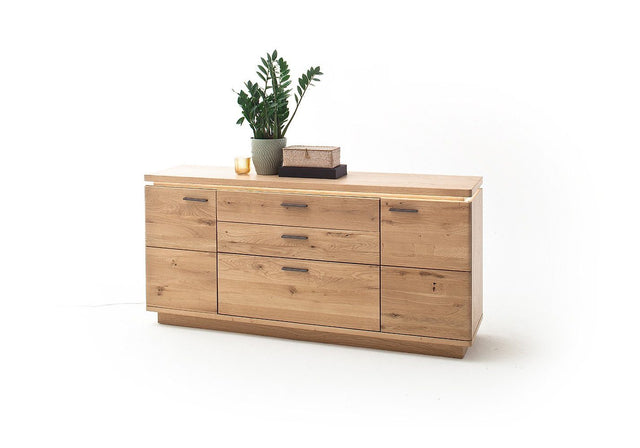BARCELONA Sideboard Eiche Massiv 50 x 204 x 37cm Prime Möbel