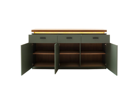 Moniz Sideboard Salbei Grün&Eiche 156x83cm Prime Möbel