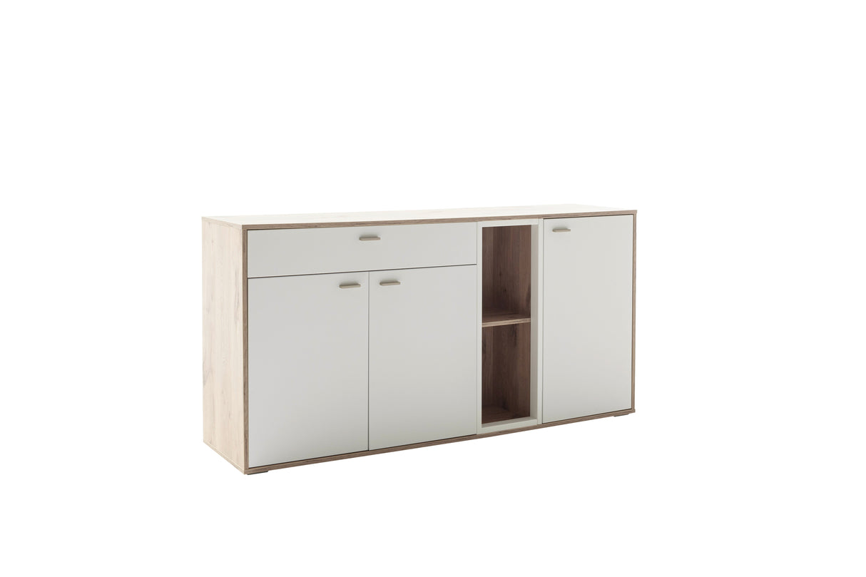 Santerno Sidebaord Weiss/ Viking Oak 168 cm x 85 cm Prime Möbel