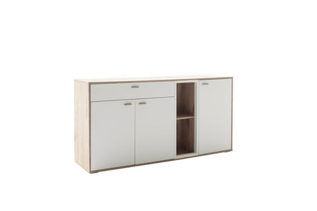 Santerno Sidebaord Weiss/ Viking Oak 168 cm x 85 cm Prime Möbel