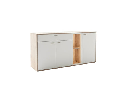 Santerno Sidebaord Weiss/ Viking Oak 168 cm x 85 cm Prime Möbel