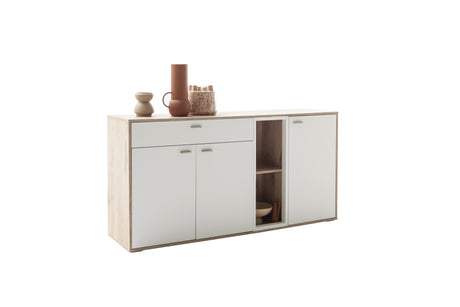 Santerno Sidebaord Weiss/ Viking Oak 168 cm x 85 cm Prime Möbel