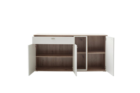 Santerno Sidebaord Weiss/ Viking Oak 168 cm x 85 cm Prime Möbel