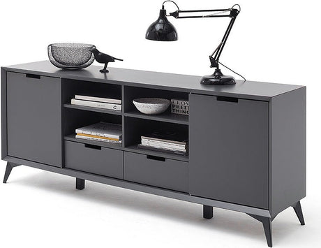 Sideboard Nemanja grau matt 180x73x40 cm Prime Möbel
