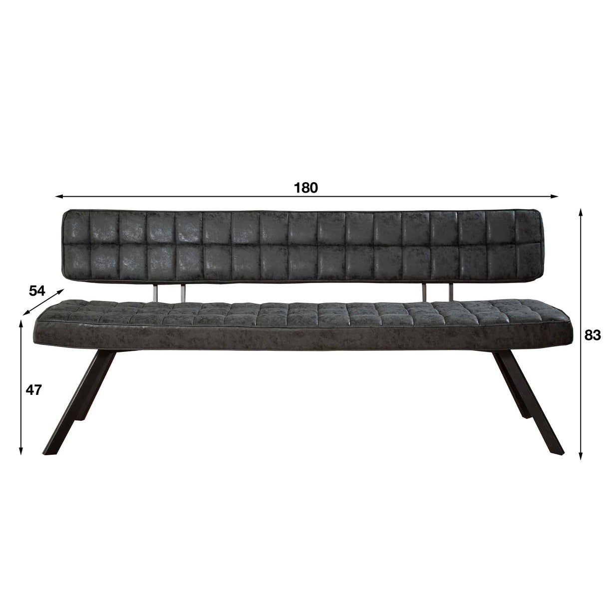 Sitzbank City mit Lederoptik 180cm Prime Möbel