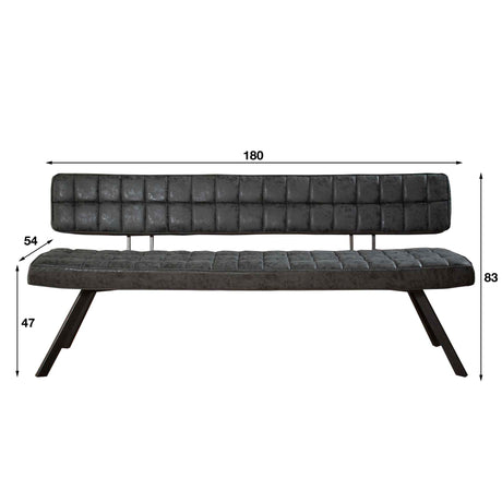Sitzbank City mit Lederoptik 180cm Prime Möbel