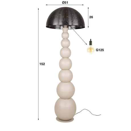 Stehlampe in natürlichem Grau – Eleganz und Moderne vereint - Prime Möbel