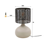 Tischlampe in natürlichem Grau stilvoll und modern - Prime Möbel