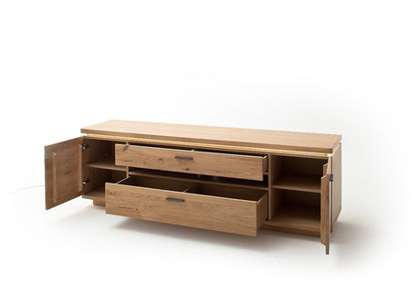 BARCELONA TV-Element Eiche Massiv 210 x 68 x 50 cm Prime Möbel