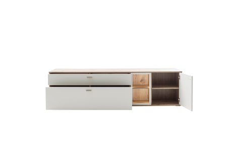 Santerno TV- Element Weiss/Viking Oak 199 cm x 50 cm Prime Möbel