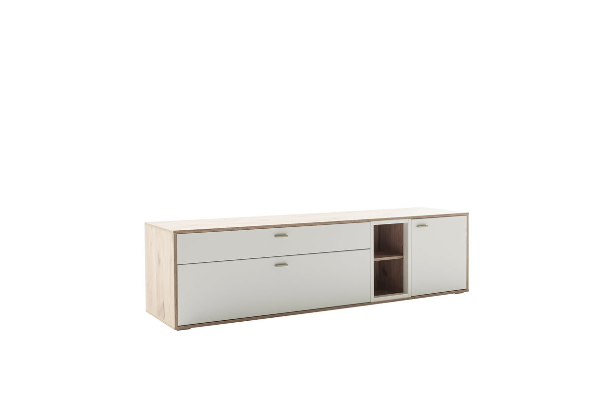 Santerno TV- Element Weiss/Viking Oak 199 cm x 50 cm Prime Möbel