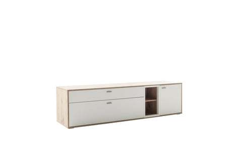 Santerno TV- Element Weiss/Viking Oak 199 cm x 50 cm Prime Möbel