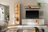 Santerno TV- Element Weiss/Viking Oak 199 cm x 50 cm Prime Möbel