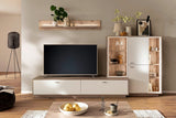 Santerno TV- Element Weiss/Viking Oak 210x50cm Prime Möbel
