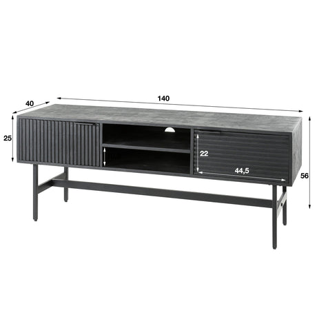 TV-Möbel Marina-Mangoholz 140cm - Prime Möbel