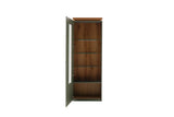 Moniz Vitrine mit LED  Salbei Grün&Eiche 70x 197cm Prime Möbel