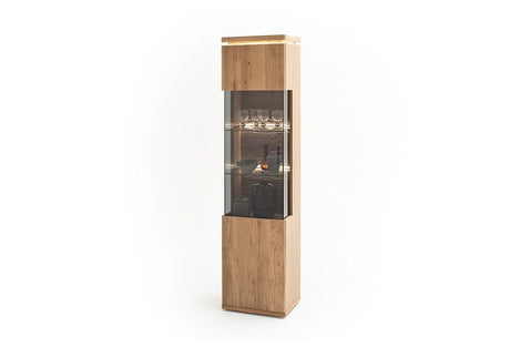 BARCELONA Vitrine L Eiche Massiv 50 x 204 x 37 cm Prime Möbel