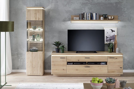 BARCELONA TV-Element Eiche Massiv 210 x 68 x 50 cm Prime Möbel