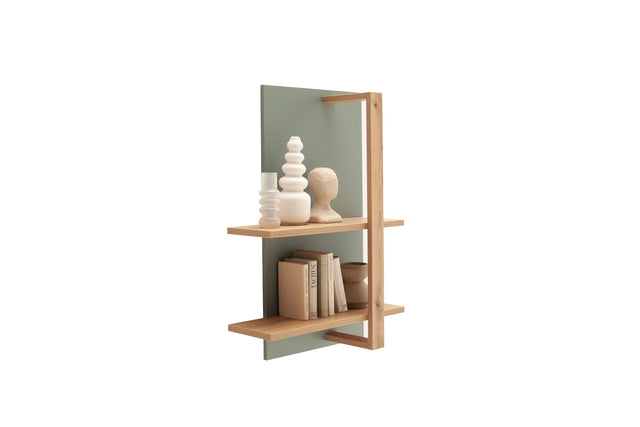 Moniz Wandregal Salbei Grün&Eiche 96 cm x 26 cm Prime Möbel