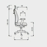 Bürodrehstuhl Premium 1 mit Polsterrücken, Kopfstütze Dynamisches Sitzen auf hohem Niveau Prime Möbel