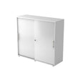 Schiebetürschrank 3OH 120cm RE Weiss/Weiss - Prime Möbel