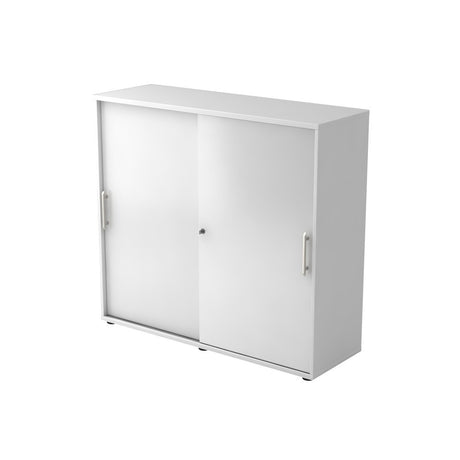 Schiebetürschrank 3OH 120cm RE Weiss/Weiss - Prime Möbel